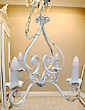 french antique 4 branch iron chandelier